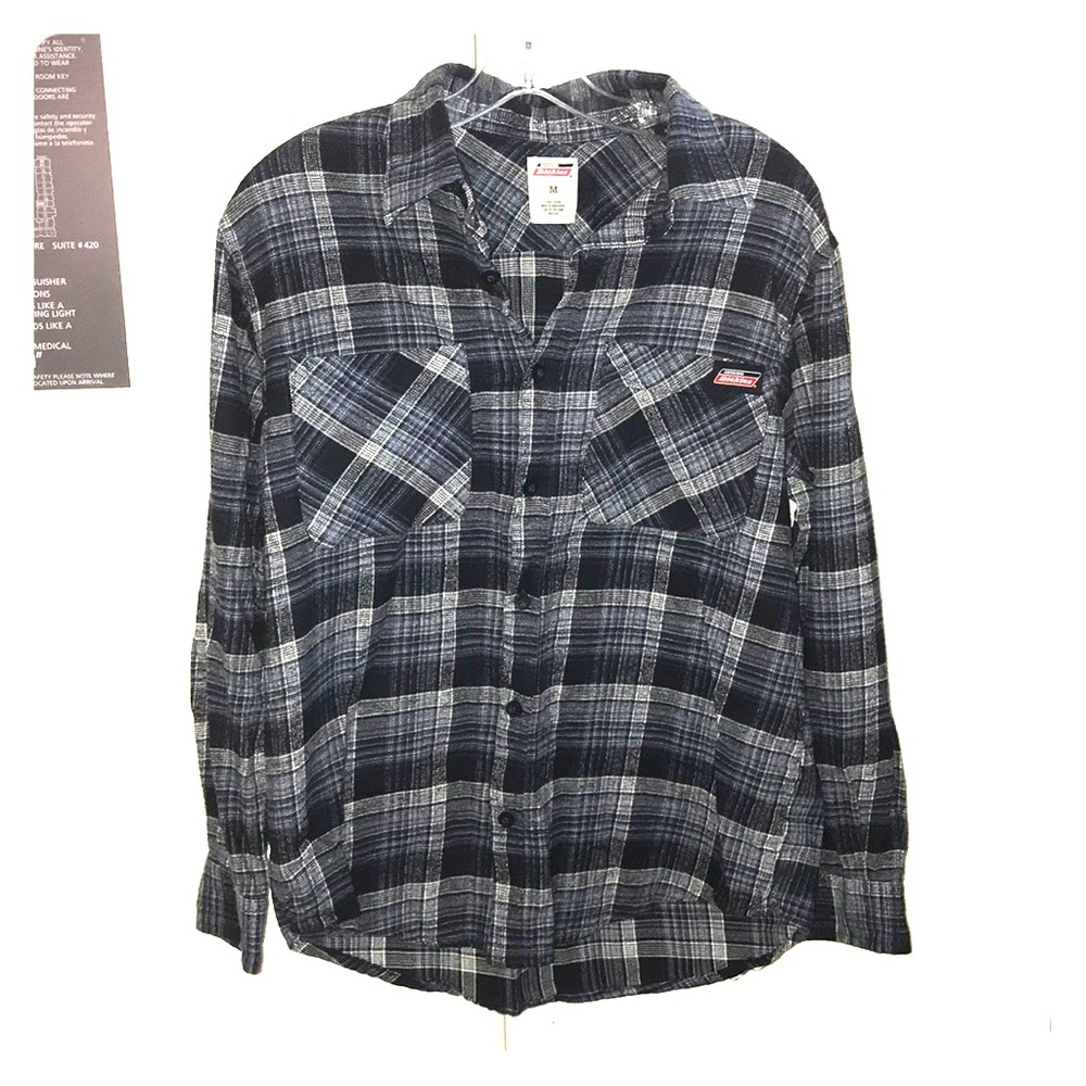 - Dickies long sleeve button down m western plaid